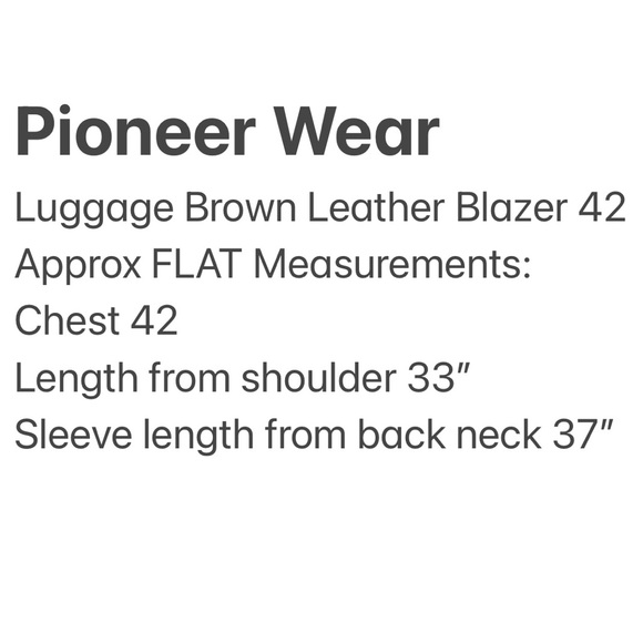 Pioneer Wear Vintage Leather Western Blazer Jacket Coat 42 - Picture 13 of 15